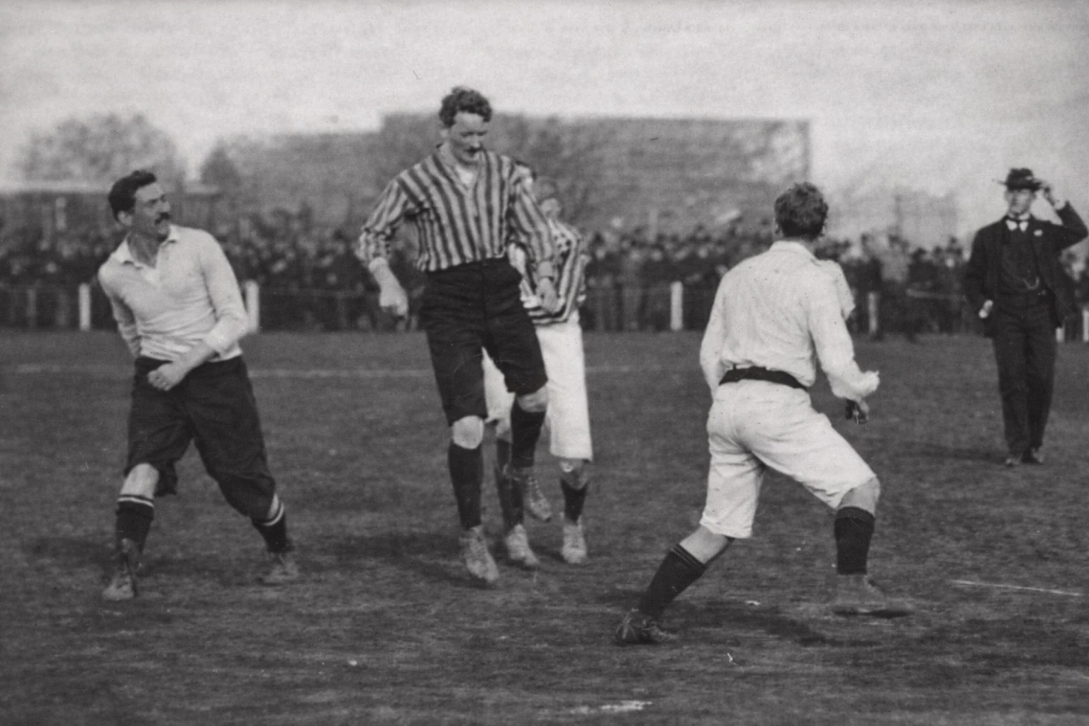 Escena histórica de fútbol
